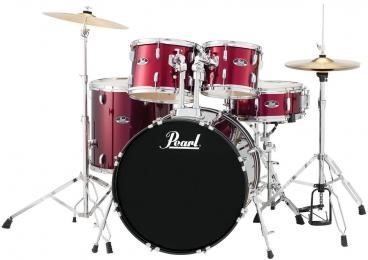 Pearl Roadshow RS525SC Juego de batería para principiantes de 5 cuerpos Red Wine