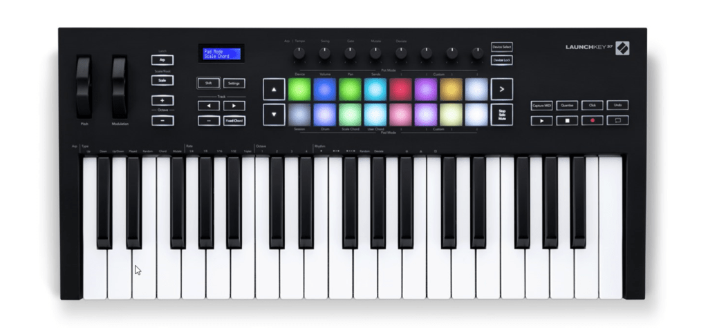 Novation Launchkey 37 Mk3, un contrôleur MIDI idéal pour les utilisateurs d'Ableton Live.