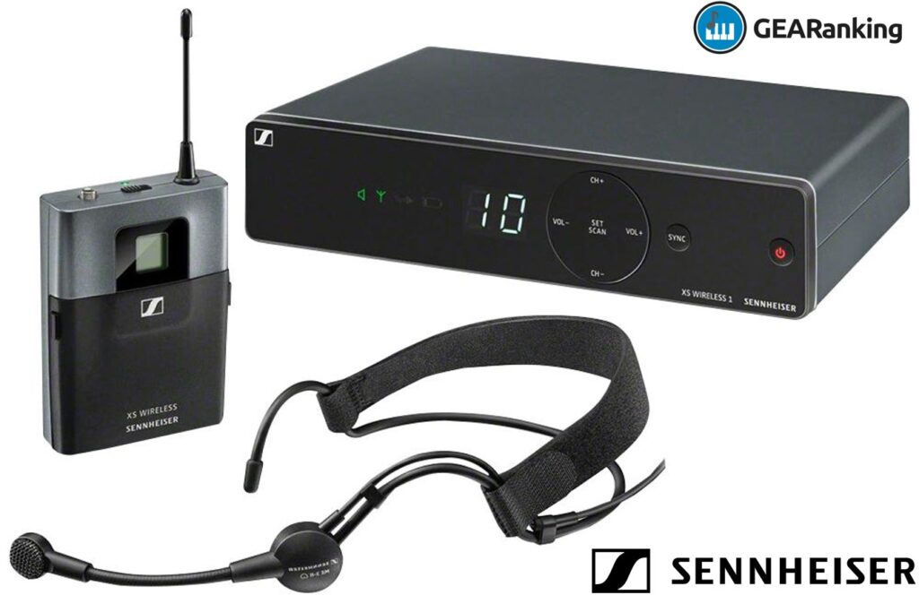 Sennheiser XSW 1-ME3, l'un des meilleurs micros casque pour les chanteurs qui jouent d'un instrument ou qui dansent en chantant.