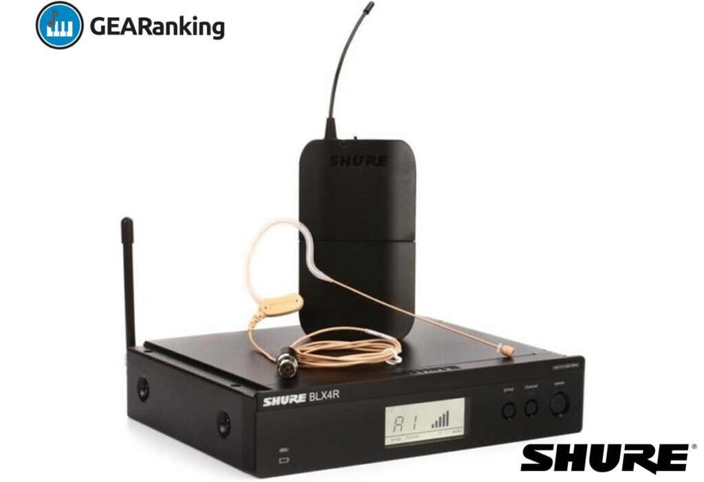 Shure BLX14R/MX53, système de microphone serre-tête sans fil professionnel haut de gamme pour le chant en direct.